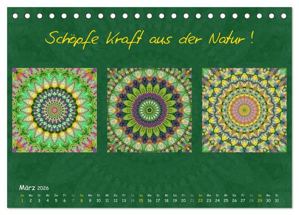 Produktbild: Mandala Trilogien (Tischkalender 2026 DIN A5 quer), CALVENDO Monatskalender