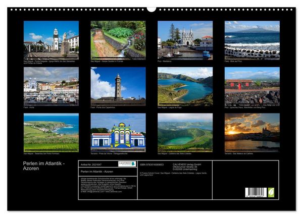 Produktbild: Perlen im Atlantik - Azoren (Wandkalender 2026 DIN A2 quer), CALVENDO Monatskalender