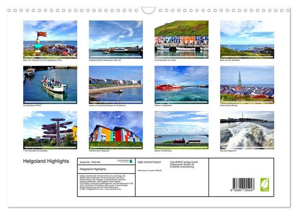 Produktbild: Helgoland Highlights (Wandkalender 2026 DIN A3 quer), CALVENDO Monatskalender