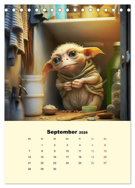 Produktbild: Monsteralarm. Die Invasion der kleinen Qu&auml;lgeister (Tischkalender 2026 DIN A5 hoch), CALVENDO Monatskalender