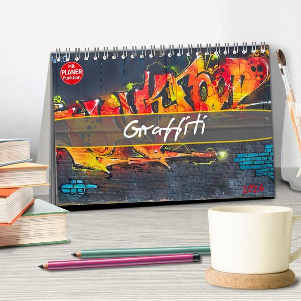 Produktbild: Graffiti (Tischkalender 2026 DIN A5 quer), CALVENDO Monatskalender