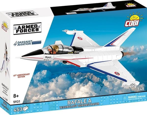 COBI Armed Forces 5931 - Rafale A Technology Demonstrator, Dessault Aviation, Bausatz 1:48, 453 Klemmbausteine