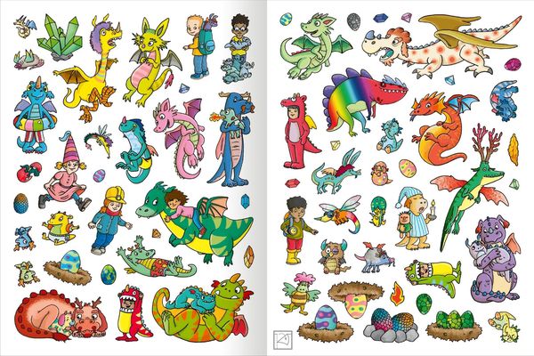Produktbild: Erstes Stickern Metallic &ndash; Drachen