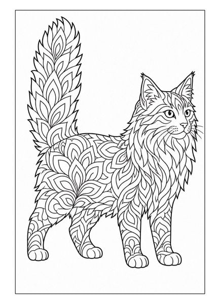 Produktbild: Mandala Malbuch Katzen f&uuml;r Kinder ab 8 Jahren, Teenager und Erwachsene mit 50 sch&ouml;nen Ausmalmotiven