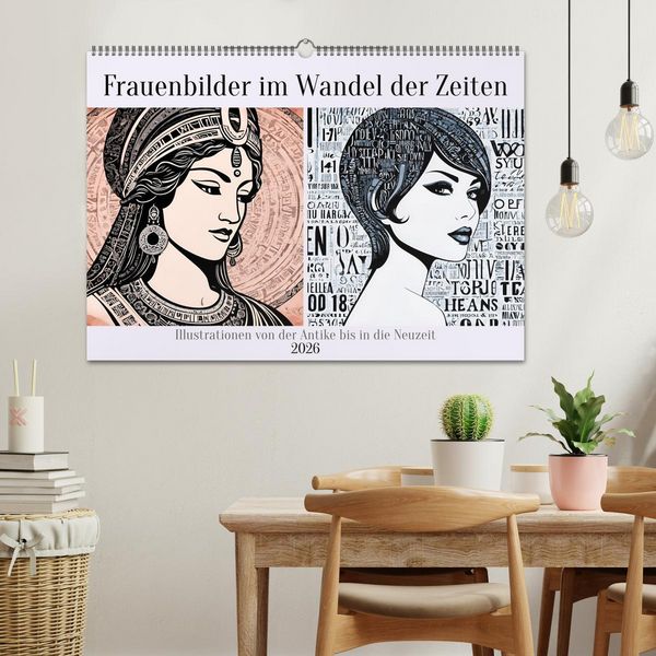 Produktbild: Frauenbilder im Wandel der Zeiten (Wandkalender 2026 DIN A2 quer), CALVENDO Monatskalender