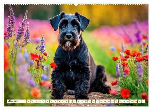 Produktbild: Schnauzer - vielseitige Allrounder (Wandkalender 2026 DIN A2 quer), CALVENDO Monatskalender