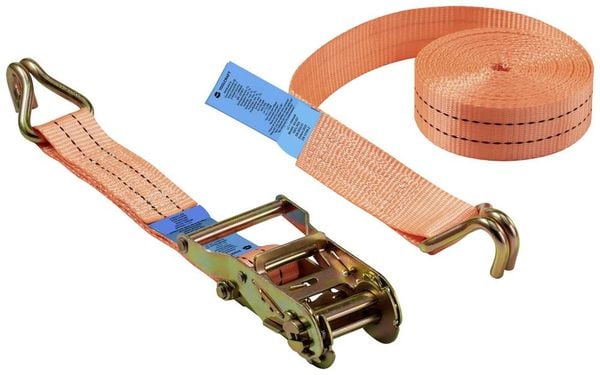 TOOLCRAFT Zweiteiliger Spanngurt Zugkraft LC Niederzurren (einzeln/direkt)=1500 daN (L x B) 8000 mm x 38 mm Ratsche