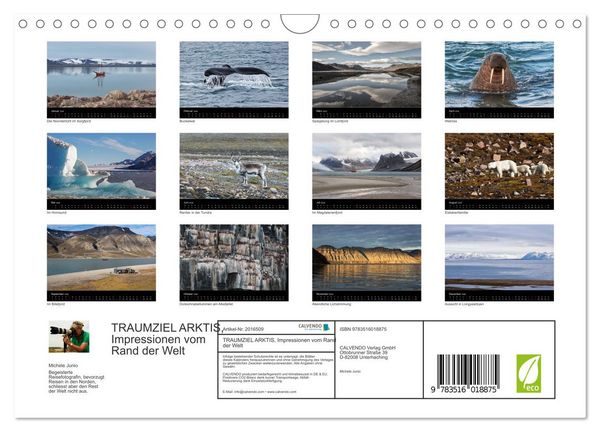Produktbild: TRAUMZIEL ARKTIS, Impressionen vom Rand der Welt (Wandkalender 2026 DIN A4 quer), CALVENDO Monatskalender