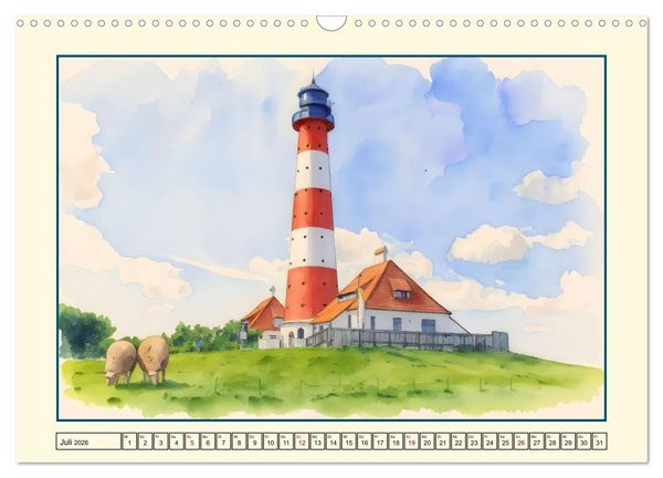 Produktbild: Schleswig-Holsteins Nordseek&uuml;ste (Wandkalender 2026 DIN A3 quer), CALVENDO Monatskalender