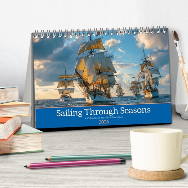 Produktbild: Sailing Through Seasons (Desk Calendar 2026 DIN A5 landscape), CALVENDO 12 Month DeskCalendar