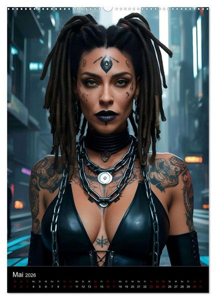 Produktbild: Die Hexen von Cyberpunk City (Wandkalender 2026 DIN A2 hoch), CALVENDO Monatskalender