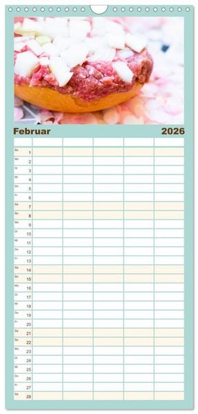 Produktbild: Familienplaner 2026 - Mettkalender - Spread some more Mett mit 5 Spalten (Wandkalender, 21 x 45 cm) CALVENDO