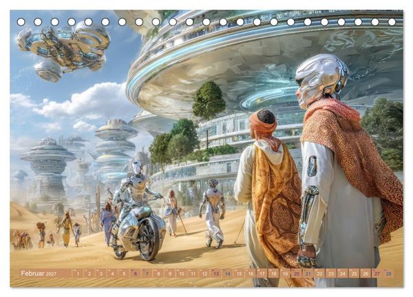 Produktbild: Science Fiction Reise - Ein visuelles Abenteuer (Tischkalender 2027 DIN A5 quer), CALVENDO Monatskalender