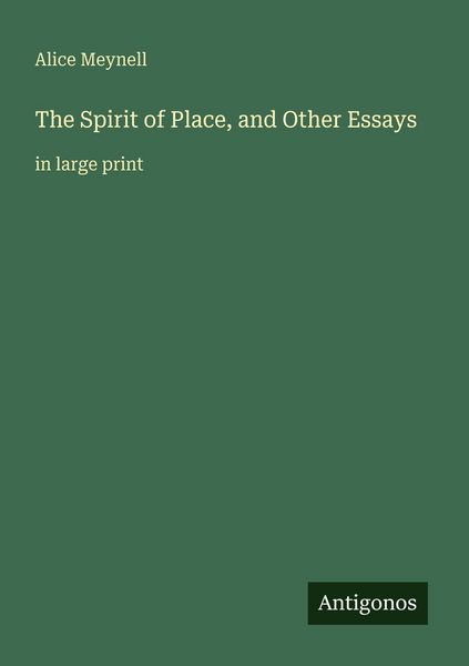 Produktbild: The Spirit of Place, and Other Essays