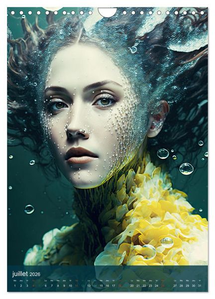 Produktbild: Femmes Aquatiques (Calendrier mural 2026 DIN A4 horizontal), CALVENDO calendrier mensuel