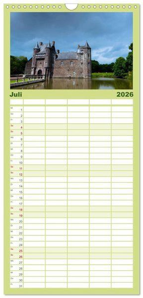 Produktbild: Familienplaner 2026 - Die Sch&ouml;nheit der Bretagne mit 5 Spalten (Wandkalender, 21 x 45 cm) CALVENDO