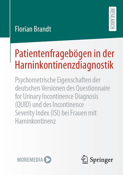 Produktbild: Patientenfrageb&ouml;gen in der Harninkontinenzdiagnostik