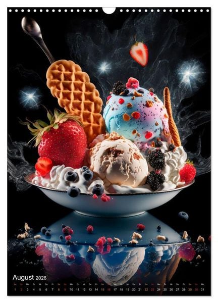 Produktbild: Desserts - S&uuml;&szlig;e K&ouml;stlichkeiten zum Dahinschmelzen (Wandkalender 2026 DIN A3 hoch), CALVENDO Monatskalender