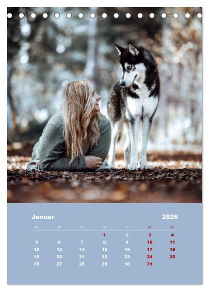 Produktbild: Du und ich - Dreamteamfotografie - Mensch und Hund (Tischkalender 2026 DIN A5 hoch), CALVENDO Monatskalender