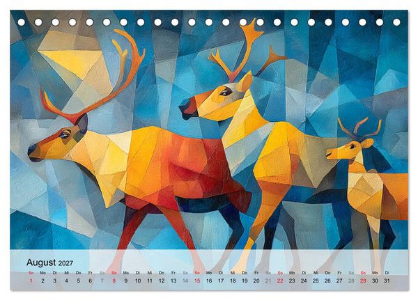 Produktbild: Nordlicht in Facetten. Die Arktis in geometrischer Bildsprache (Tischkalender 2027 DIN A5 quer), CALVENDO Monatskalender