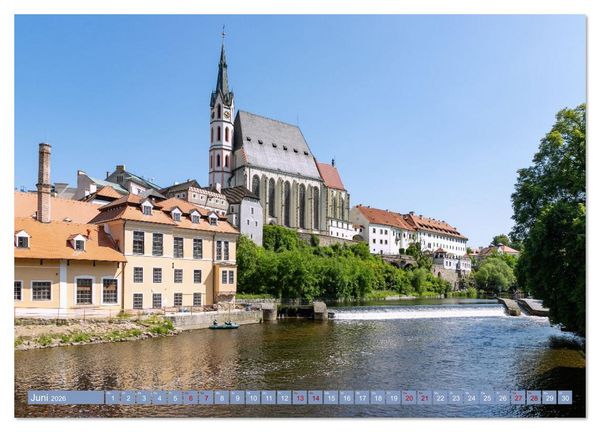 Produktbild: Cesky Krumlov. Tschechiens stille Sch&ouml;nheit im B&ouml;hmerwald (Wandkalender 2026 DIN A2 quer), CALVENDO Monatskalender