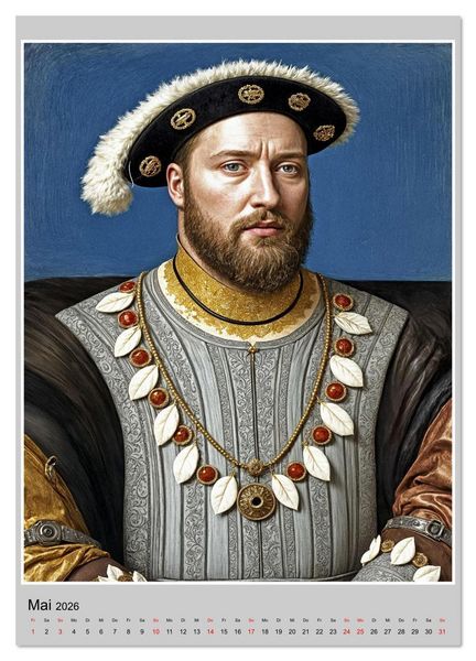Produktbild: Portr&auml;ts nach Gem&auml;lden ber&uuml;hmter Renaissancek&uuml;nstler (Wandkalender 2026 DIN A3 hoch), CALVENDO Monatskalender