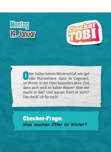 Produktbild: Checker Tobi 2026: Tagesabreißkalender mit über 300 spannenden Checks zum Aufstellen oder Aufhängen