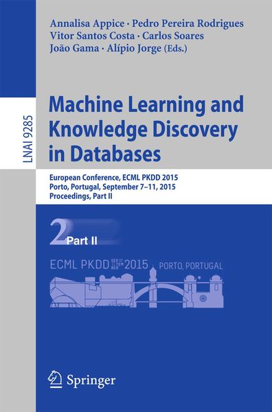 Produktbild: Machine Learning and Knowledge Discovery in Databases