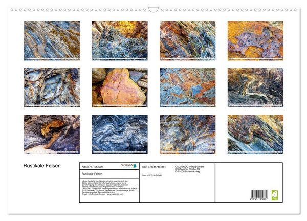 Produktbild: Rustikale Felsen (Wandkalender 2026 DIN A2 quer), CALVENDO Monatskalender