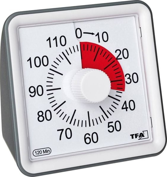 TFA Dostmann Timer VISUAL Timer Weiß analog