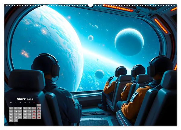 Produktbild: Sterne und Planeten im Blick (hochwertiger Premium Wandkalender 2026 DIN A2 quer), Kunstdruck in Hochglanz