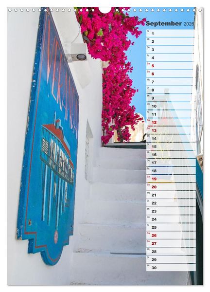 Produktbild: Bunte Treppen auf Mykonos - Reiseplaner (Wandkalender 2026 DIN A3 hoch), CALVENDO Monatskalender