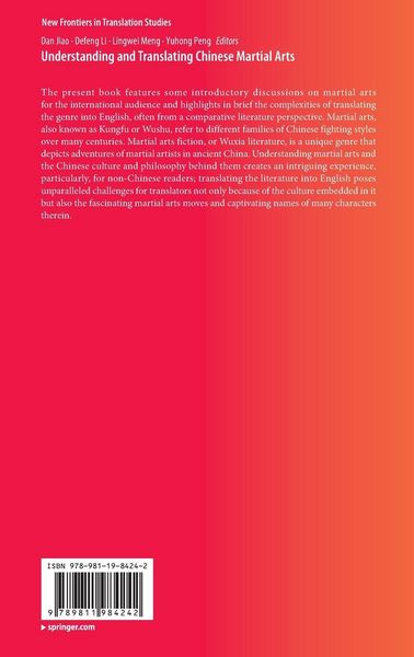 Produktbild: Understanding and Translating Chinese Martial Arts