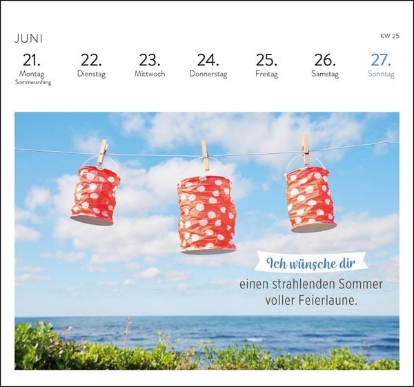 Produktbild: Postkartenkalender 2027: Was ich dir w&uuml;nsche f&uuml;r jeden Tag
