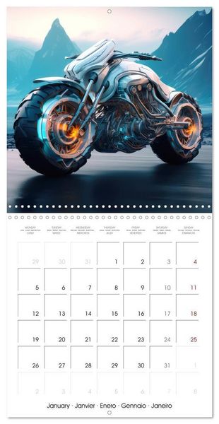 Produktbild: Crazy fantasy Motorbikes (Wall Calendar 2026 12 &times; 12 Inch) CALVENDO 12 Month Wall Calendar