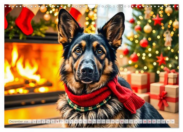 Produktbild: Sch&auml;ferhund 24/7 - Keine Pause f&uuml;r echte Helden (Wandkalender 2026 DIN A3 quer), CALVENDO Monatskalender