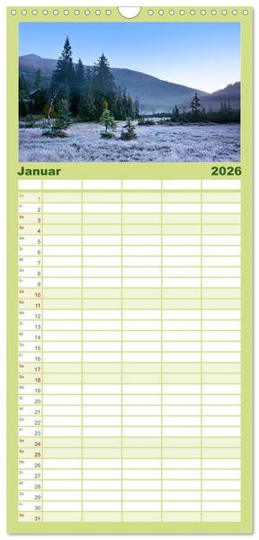 Produktbild: Familienplaner 2026 - Die Steirische Krakau mit 5 Spalten (Wandkalender, 21 x 45 cm) CALVENDO