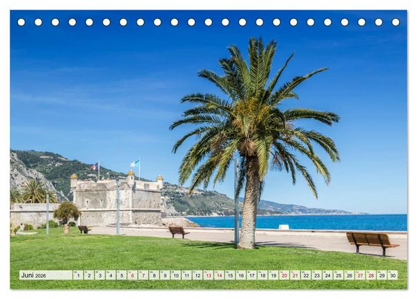 Produktbild: C&Ocirc;TE D&rsquo;AZUR Bezaubernde Orte (Tischkalender 2026 DIN A5 quer), CALVENDO Monatskalender