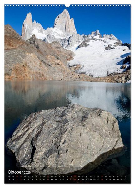 Produktbild: Majest&auml;tische Berge Cerro Fitzroy Patagonien (hochwertiger Premium Wandkalender 2026 DIN A2 hoch), Kunstdruck in Hochglanz