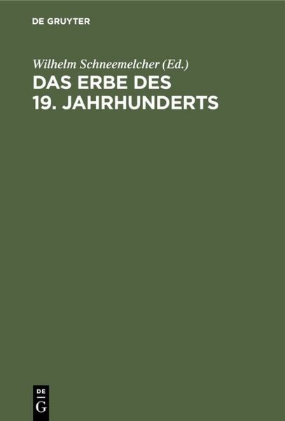 Produktbild: Das Erbe des 19. Jahrhunderts
