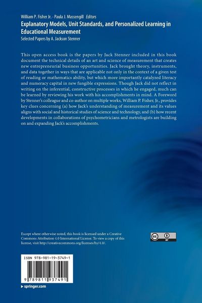 Produktbild: Explanatory Models, Unit Standards, and Personalized Learning in Educational Measurement