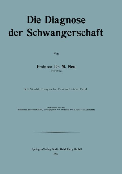 Produktbild: Die Diagnose der Schwangerschaft