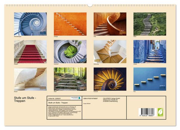 Produktbild: Stufe um Stufe - Treppen (hochwertiger Premium Wandkalender 2027 DIN A2 quer), Kunstdruck in Hochglanz