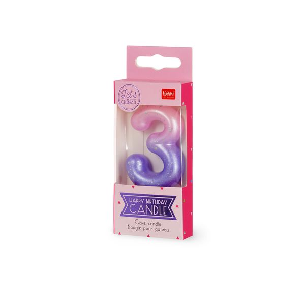 Produktbild: Legami Geburtstagskerze - Happy Birthday - Pink - 3