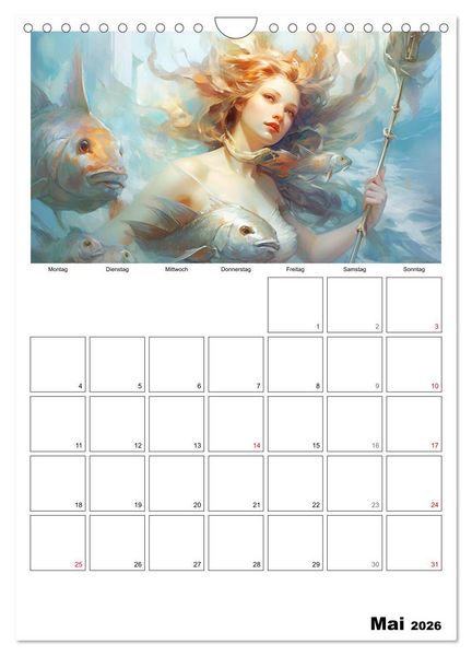 Produktbild: Der g&ouml;ttliche Planer. Aquarelle von antiken griechischen G&ouml;ttern (Wandkalender 2026 DIN A4 hoch), CALVENDO Monatskalender