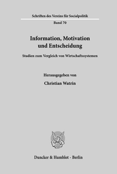 Produktbild: Information, Motivation und Entscheidung.