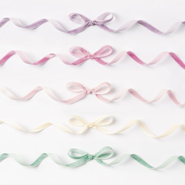 Produktbild: folia Samtb&auml;nder Pastel 5 Farben 10mmx2m 5 St&uuml;ck