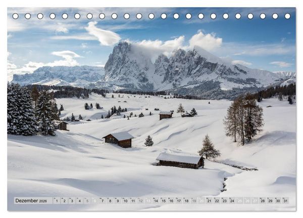 Produktbild: Wundersch&ouml;ne Dolomiten (Tischkalender 2026 DIN A5 quer), CALVENDO Monatskalender