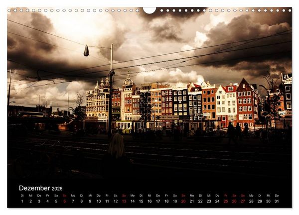 Produktbild: psychadelic Amsterdam - Stadtansichten zwischen Tag und Traum (Wandkalender 2026 DIN A3 quer), CALVENDO Monatskalender