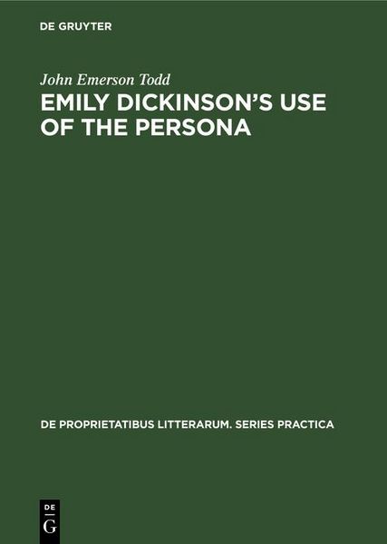 Produktbild: Emily Dickinson's use of the persona